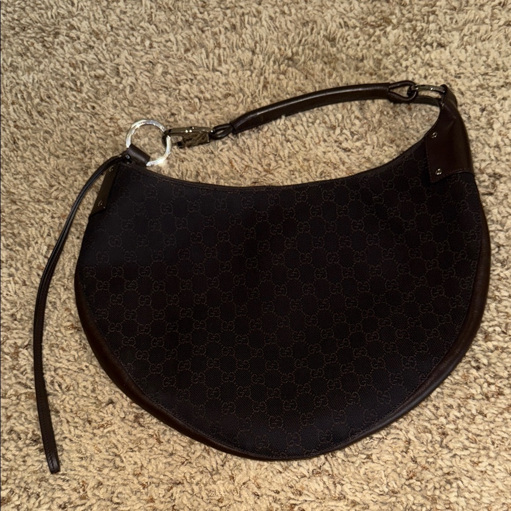 Gucci Black and Brown Hobo Bag